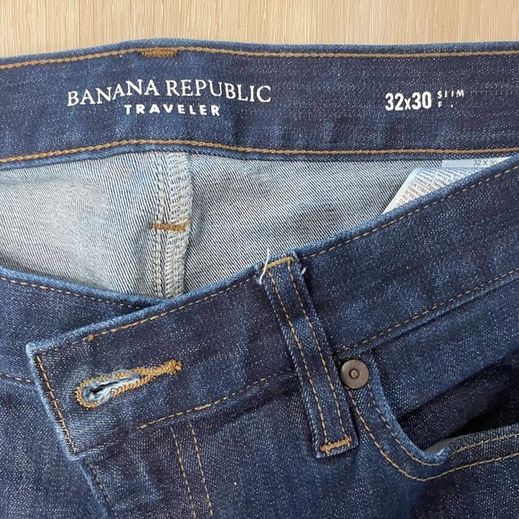 Men's Dark Navy Banana Republic Slim Jeans - Size 32x30 - Picture 3 of 5